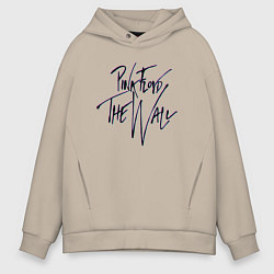 Толстовка оверсайз мужская ПИНК ФЛОЙД ГЛИТЧ PINK FLOYD LOGO, цвет: миндальный