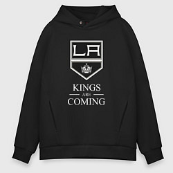 Толстовка оверсайз мужская Los Angeles Kings, Лос Анджелес Кингз, цвет: черный