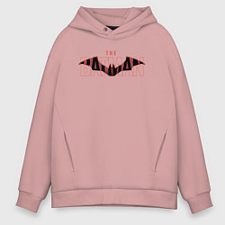 Толстовка оверсайз мужская Логотип Бэтмена Летучая мышь, цвет: пыльно-розовый