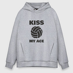 Толстовка оверсайз мужская Volleyball - Kiss My Ace, цвет: меланж