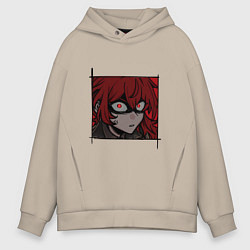 Толстовка оверсайз мужская Злой Дилюк, цвет: миндальный