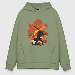 Толстовка оверсайз мужская Душа Дилюка, цвет: авокадо