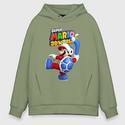 Толстовка оверсайз мужская Super Mario 3D World Boomerang, цвет: авокадо