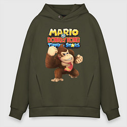Толстовка оверсайз мужская Mario Donkey Kong Nintendo Gorilla, цвет: хаки