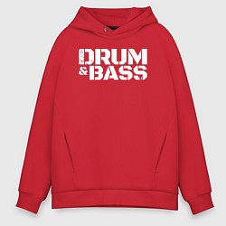 Толстовка оверсайз мужская DRUMMER БАРАБАНЩИК, цвет: красный