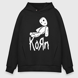 Толстовка оверсайз мужская Korn КоРн, цвет: черный