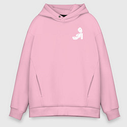 Толстовка оверсайз мужская KoЯn, цвет: светло-розовый