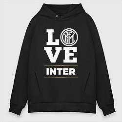 Толстовка оверсайз мужская Inter Love Classic, цвет: черный