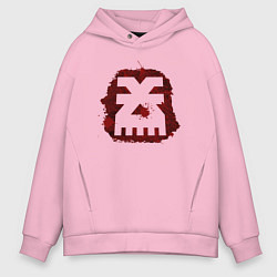 Толстовка оверсайз мужская Знак Кхорна пятно, цвет: светло-розовый