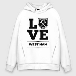 Мужское худи оверсайз West Ham Love Классика