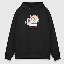 Толстовка оверсайз мужская Neko sus, цвет: черный