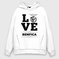 Толстовка оверсайз мужская Benfica Love Классика, цвет: белый