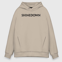 Толстовка оверсайз мужская Shinedown лого, цвет: миндальный