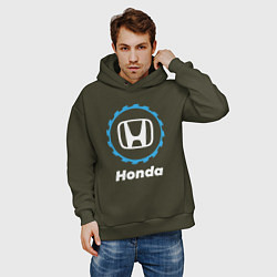 Толстовка оверсайз мужская Honda в стиле Top Gear, цвет: хаки — фото 2