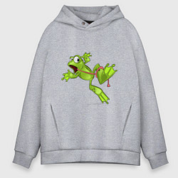 Толстовка оверсайз мужская FROG WITH A LONG TONGUE, цвет: меланж