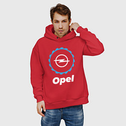 Толстовка оверсайз мужская Opel в стиле Top Gear, цвет: красный — фото 2