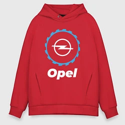 Толстовка оверсайз мужская Opel в стиле Top Gear, цвет: красный