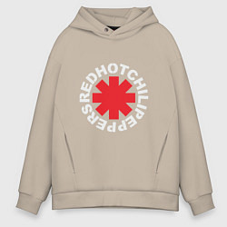 Толстовка оверсайз мужская Peppers - Logo, цвет: миндальный
