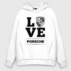 Толстовка оверсайз мужская Porsche Love Classic, цвет: белый