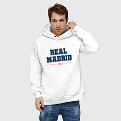 Толстовка оверсайз мужская Real Madrid FC Classic, цвет: белый — фото 2