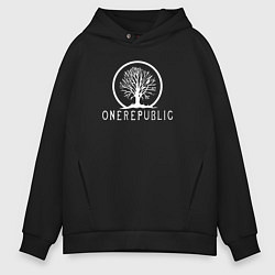 Толстовка оверсайз мужская OneRepublic Логотип One Republic, цвет: черный