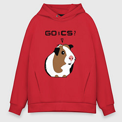 Толстовка оверсайз мужская Типичный геймер CS:GO, цвет: красный