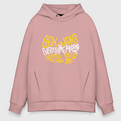 Толстовка оверсайз мужская CREAM Wu-Tang, цвет: пыльно-розовый