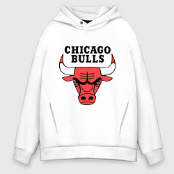Толстовка оверсайз мужская Chicago Bulls, цвет: белый