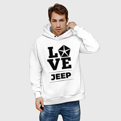 Толстовка оверсайз мужская Jeep Love Classic, цвет: белый — фото 2