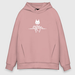 Мужское худи оверсайз Stray ровный логотип
