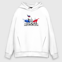 Мужское худи оверсайз Russia объемный текст