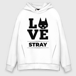 Толстовка оверсайз мужская Stray Love Classic, цвет: белый