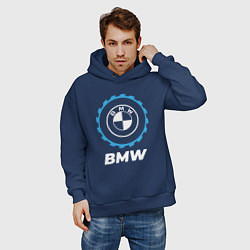 Толстовка оверсайз мужская BMW в стиле Top Gear, цвет: тёмно-синий — фото 2