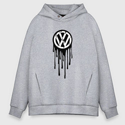 Толстовка оверсайз мужская Volkswagen - art logo, цвет: меланж