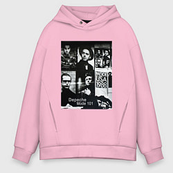 Толстовка оверсайз мужская Depeche Mode 101 Vintage 1988, цвет: светло-розовый