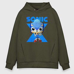 Толстовка оверсайз мужская Funko pop Sonic, цвет: хаки