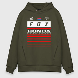 Толстовка оверсайз мужская Honda racing, цвет: хаки