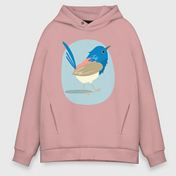 Толстовка оверсайз мужская Сиалия, цвет: пыльно-розовый