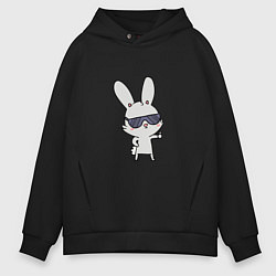 Толстовка оверсайз мужская Cool rabbit, цвет: черный