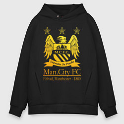 Толстовка оверсайз мужская Manchester City gold, цвет: черный