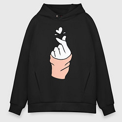Толстовка оверсайз мужская Hand click, цвет: черный