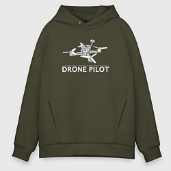 Толстовка оверсайз мужская Drones pilot, цвет: хаки