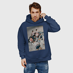 Толстовка оверсайз мужская Stray Kids Maxident, цвет: тёмно-синий — фото 2