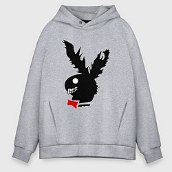 Толстовка оверсайз мужская Crazy play boy logo, цвет: меланж