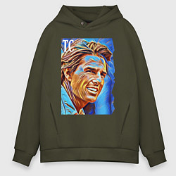 Толстовка оверсайз мужская Tom Cruise - film actor, цвет: хаки