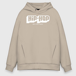 Толстовка оверсайз мужская Dope street market hip-hop, цвет: миндальный