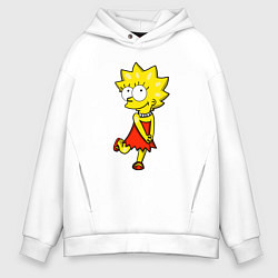 Толстовка оверсайз мужская Красивая Лиза, цвет: белый