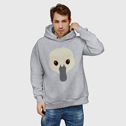 Толстовка оверсайз мужская Морда утёнка, цвет: меланж — фото 2