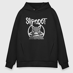 Толстовка оверсайз мужская Slipnot, цвет: черный