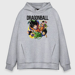 Толстовка оверсайз мужская Гоку из Dragonball, цвет: меланж